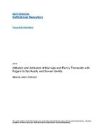 Attitudes and aptitudes of marriage and family therapists with regard to spirituality and sexual identity